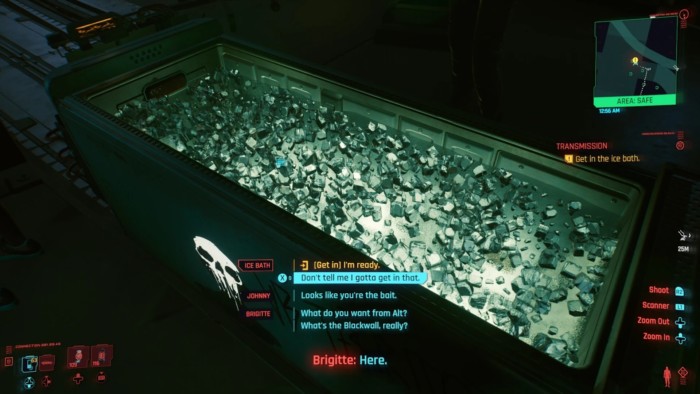 Transmission Walkthrough Cyberpunk 2077 - Tub of Ice